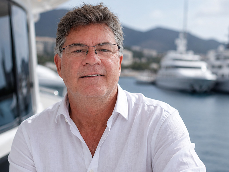 Mark James - Relaxed portrait on a yacht Mark James - Relaxed portrait on a yacht